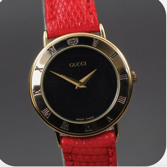 MINT Vintage Women's Gucci Red Belt Watch - Picture 1 of 5